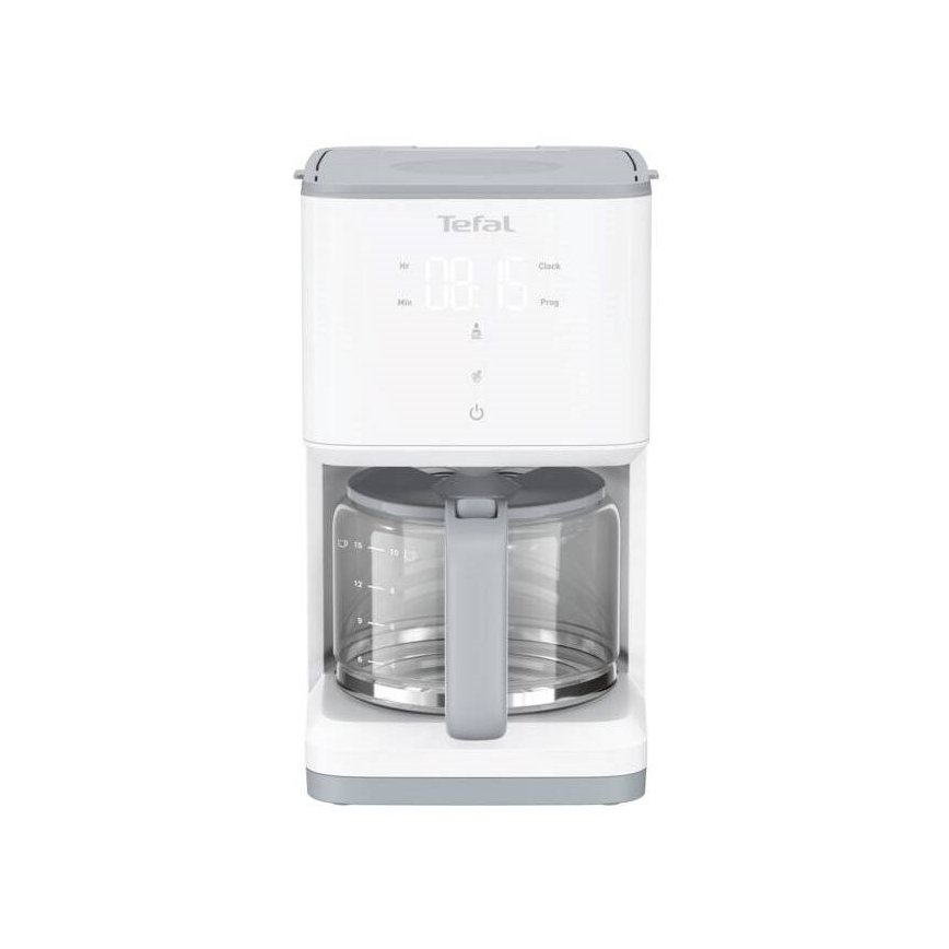 Tefal - Máquina de café de filtro com ecrã LCD SENSE 1000W/230V branco