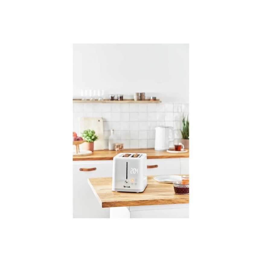 Tefal - Torradeira com 2 espaços SENSE 850W/230V branco