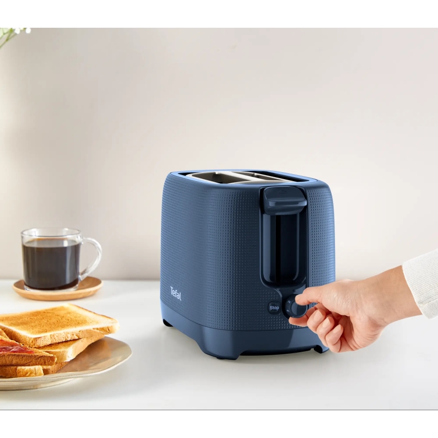 Tefal - Tostadeira com 2 espaços MORNING 850W/230V azul