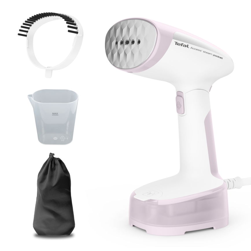Tefal - Vaporizador de roupa portátil ACCESS STEAM POCKET 1300W/230V rosa