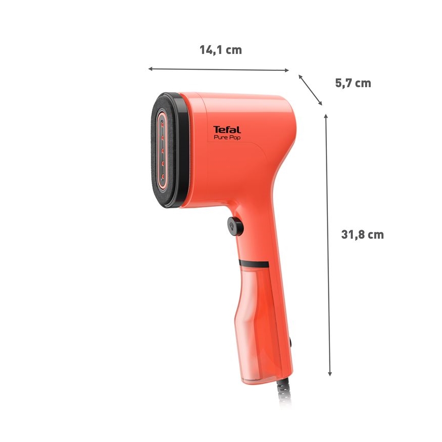 Tefal - Vaporizador de roupa portátil PURE POP 1300W/230V vermelho