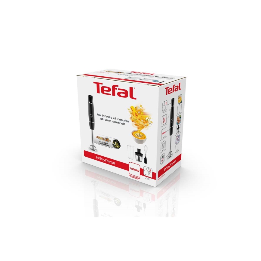 Tefal - Varinha mágica INFINY FORCE V2 3em1 1000W/230V preto/aço inoxidável