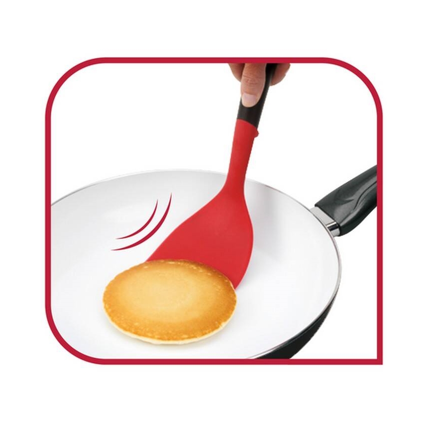 Tefal - Virador de alimentos em silicone para cozinha INGENIO preto/vermelho