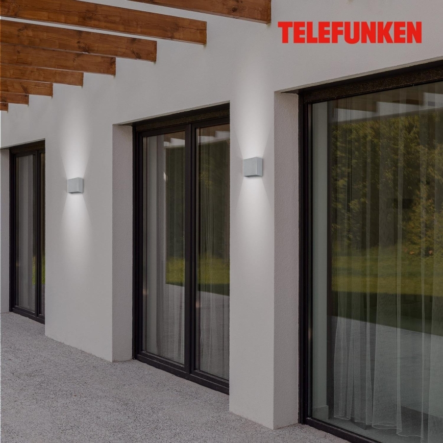 Telefunken 303404TF - Aplique de parede exterior LED/7W/230V IP44 prateado