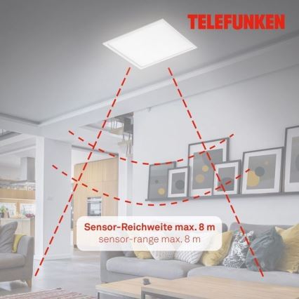 Telefunken 308806TF - Painel integrado LED com sensor LED/25W/230V 4000K