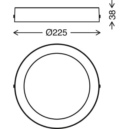 Telefunken 309502TF - Luminária de teto LED RGBW regulável LED/18W/230V 2700-6500K Wi-Fi Tuya