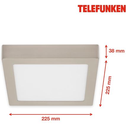Telefunken 309602TF -Iluminação de teto  LED RGBW LED/18W/230V 2700-6500K WiFi