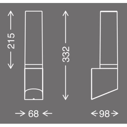 Telefunken 311305TF - Iluminação de parede exterior LED LED/8W/230V IP44