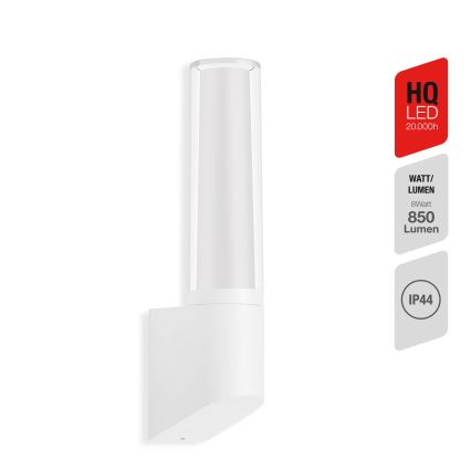 Telefunken 311306TF - Aplique de parede exterior LED 8W 230V 4000K IP44, branco