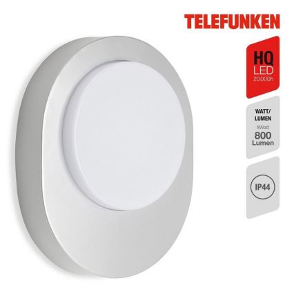 Telefunken 312004TF - Iluminação de parede exterior LED LED/8W/230V IP44 prateado