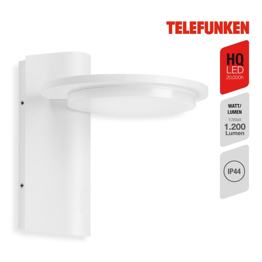 Telefunken 312406TF - Iluminação de parede exterior LED LED/10W/230V IP44