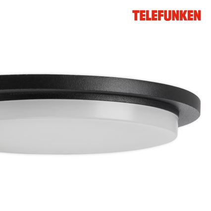 Telefunken 312505TF-LED Luminária de parede exterior com sensor LED/10W/230V IP44 preta