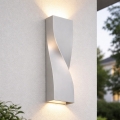 Telefunken 312704TF - Iluminação de parede exterior LED 2xLED/5,5W/230V IP44 prateado