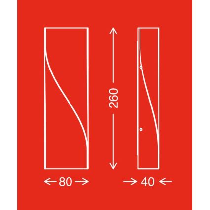 Telefunken 312704TF - Iluminação de parede exterior LED 2xLED/5,5W/230V IP44 prateado