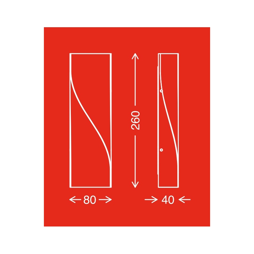 Telefunken 312704TF - Iluminação de parede exterior LED 2xLED/5,5W/230V IP44 prateado