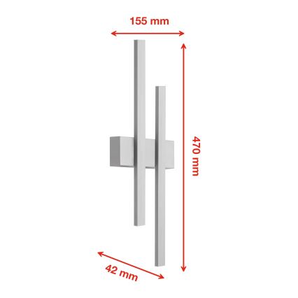 Telefunken 313204TF - Aplique de parede LED para exterior 2xLED/4W/230V 4000K IP44