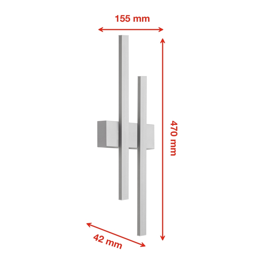 Telefunken 313204TF - Aplique de parede LED para exterior 2xLED/4W/230V 4000K IP44