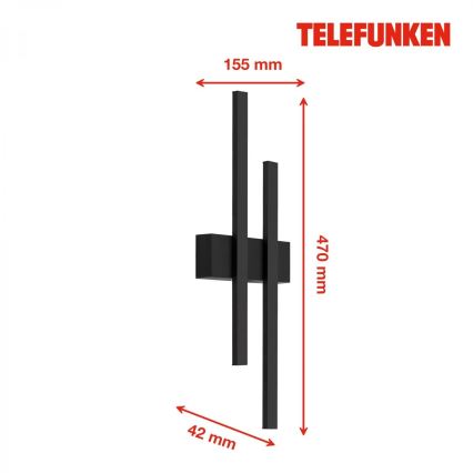 Telefunken 313205TF - Iluminação de parede exterior LED 2xLED/4W/230V 4000K IP44