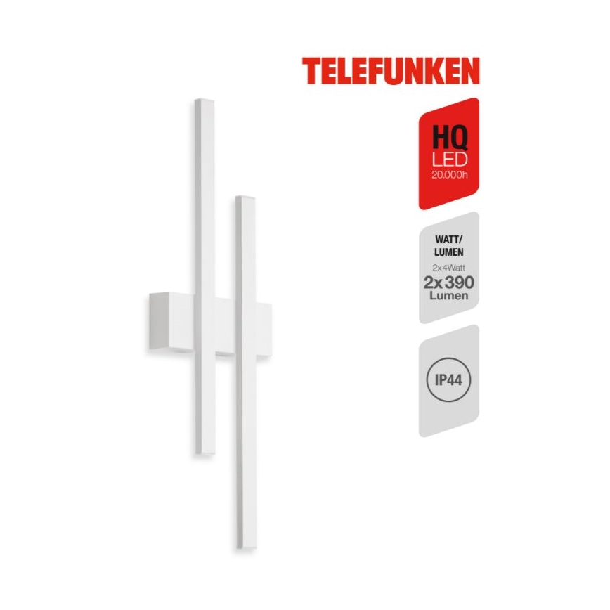 Telefunken 313206TF - Iluminação de parede exterior LED 2xLED/8W/230V IP44