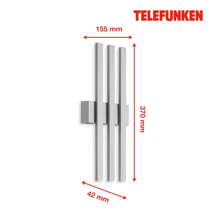 Telefunken 313304TF - Iluminação de parede exterior LED 3xLED/4W/230V IP44