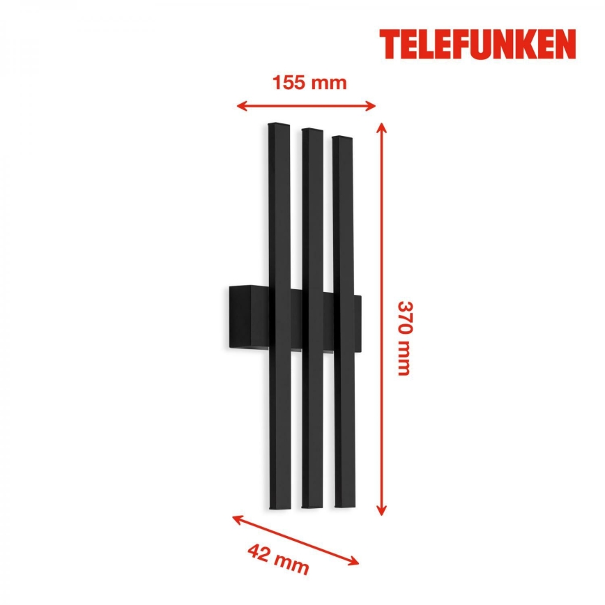 Telefunken 313305TF - Iluminação de parede exterior LED 3xLED/4W/230V IP44