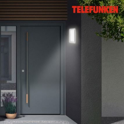 Telefunken 313604TF - Iluminação de parede exterior LED LED/16W/230V IP44 prateado