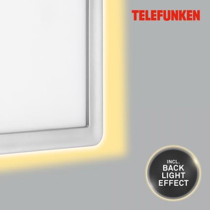 Telefunken 313604TF - Iluminação de parede exterior LED LED/16W/230V IP44 prateado