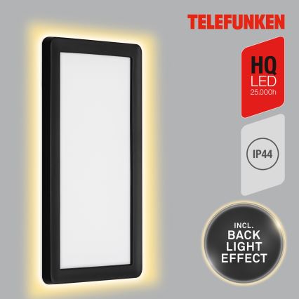 Telefunken 313605TF - Iluminação de parede exterior LED LED/16W/230V IP44 preto