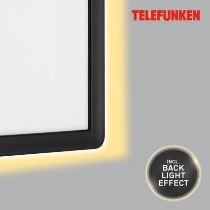 Telefunken 313605TF - Iluminação de parede exterior LED LED/16W/230V IP44 preto