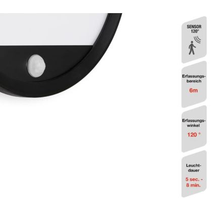 Telefunken 313705TF - Iluminação de parede exterior LED com sensor LED/15W/230V IP44