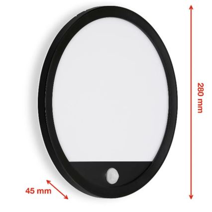 Telefunken 313705TF - Iluminação de parede exterior LED com sensor LED/15W/230V IP44