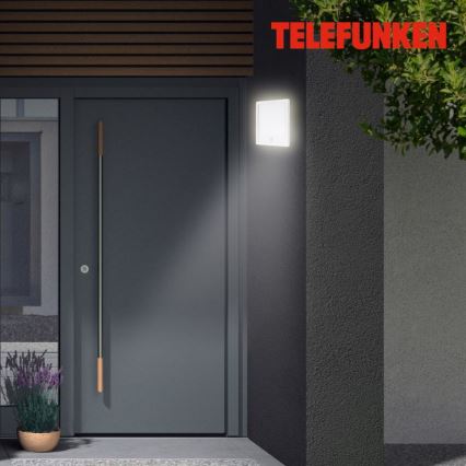 Telefunken 313806TF - Luminária de parede LED para exterior com sensor LED/15W/230V IP44