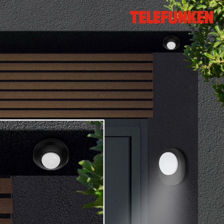 Telefunken 314705TF - Sensor de movimento exterior 360° IP44 preto