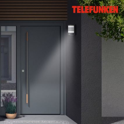 Telefunken 315505TF - LED Iluminação de parede exterior com sensor LED/12W/230V IP44 preto