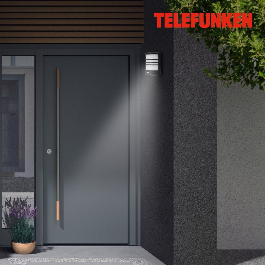Telefunken 315505TF - LED Iluminação de parede exterior com sensor LED/12W/230V IP44 preto