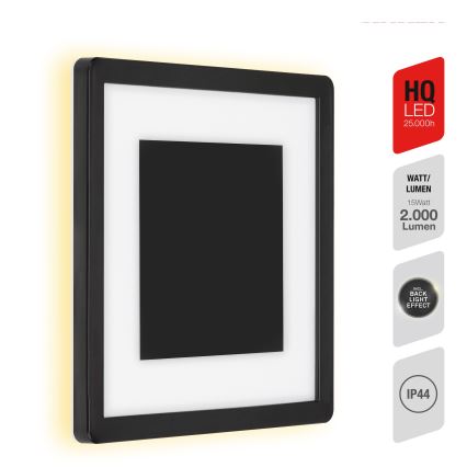 Telefunken 315905TF - Aplique de parede LED para exterior LED/15W/230V IP44 4000K preto