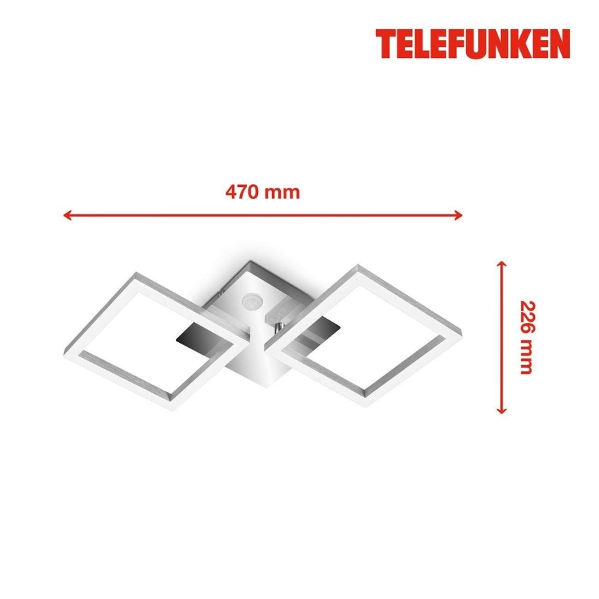 Telefunken 318508TF - Iluminação de teto LED com sensor FRAME LED/12W/230V 3000K cromado mate