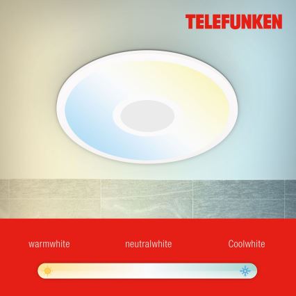 Telefunken 319306TF - LED RGBW Iluminação com regulação LED/22W/230V 2700-6500K + controlo remoto