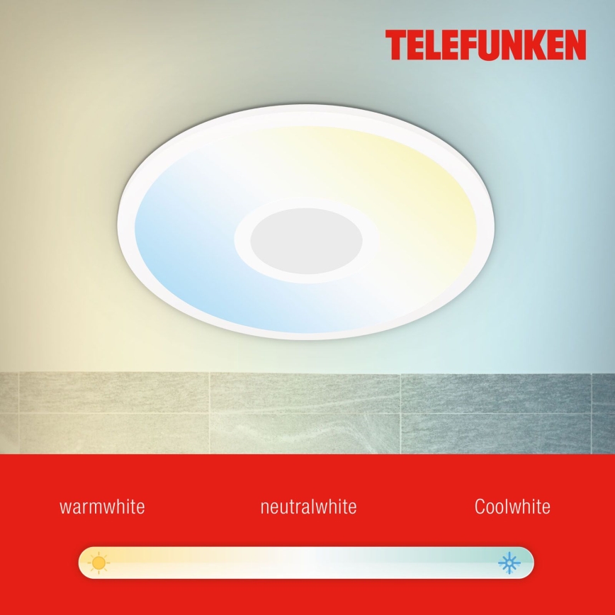 Telefunken 319306TF - LED RGBW Iluminação com regulação LED/22W/230V 2700-6500K + controlo remoto