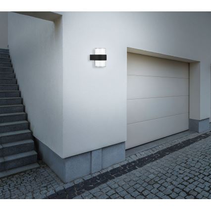 Telefunken 320405TF - Aplique de parede LED para exterior 2xLED/8W/230V IP44 preto