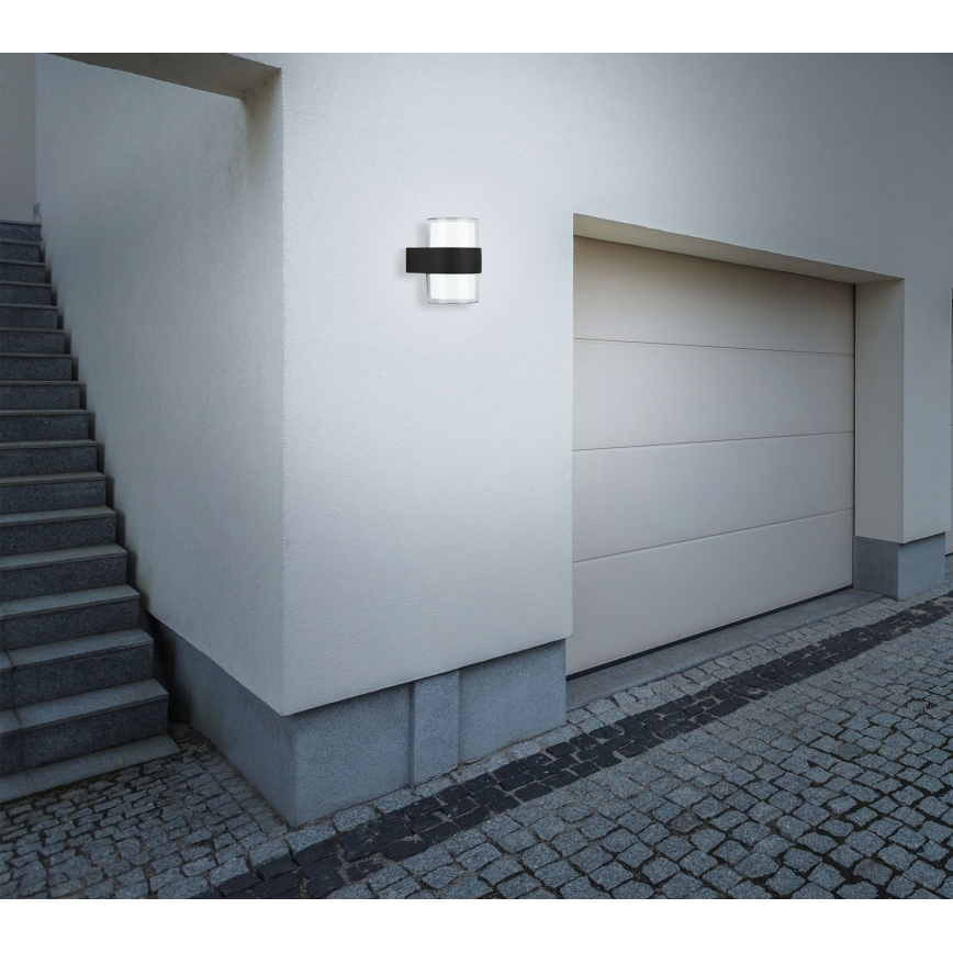 Telefunken 320405TF - Aplique de parede LED para exterior 2xLED/8W/230V IP44 preto