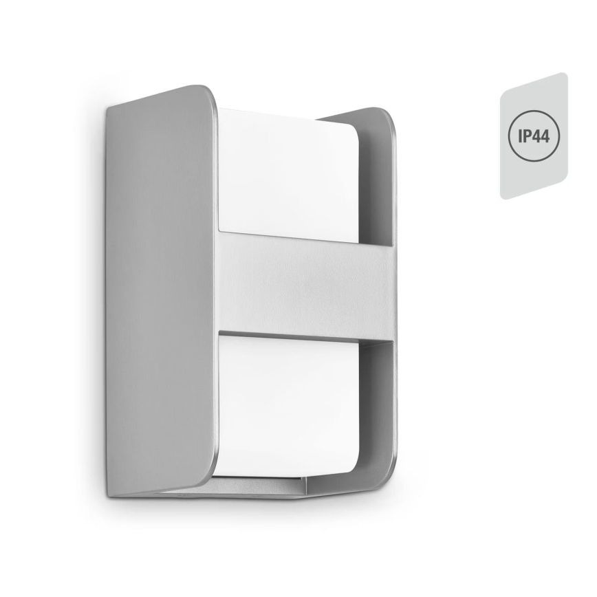 Telefunken 321004TF - Iluminação de parede exterior 1xE27/12W/230V IP44 prateado