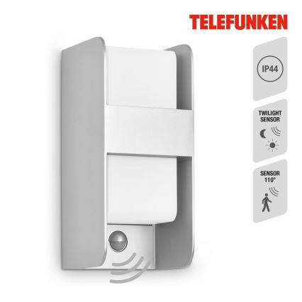 Telefunken 321104TF - Iluminação de parede exterior com sensor 1xE27/12W/230V IP44 branco