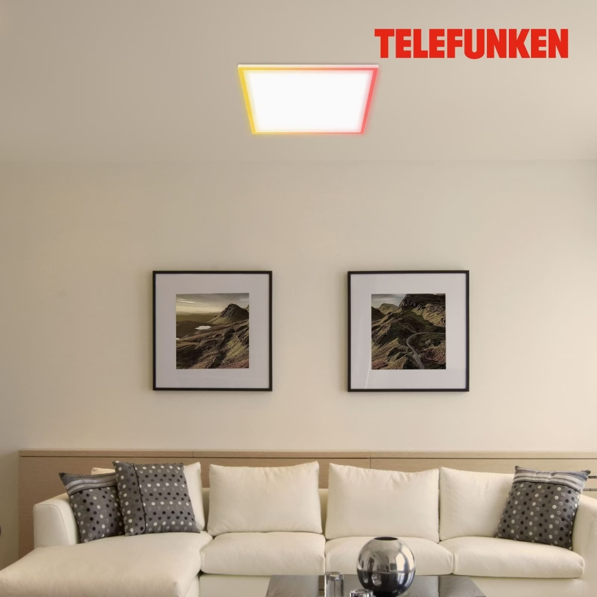 Telefunken 321206TF - Iluminação de teto LED RGBW com regulação LED/18W/230V 3000-6500K + comando