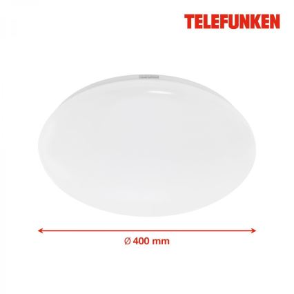 Telefunken 601306TF - Iluminação para teto de casa de banho LED com sensor LED/20W/230V IP44 diâmetro 40 cm