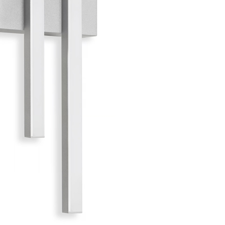 Telefunken - Aplique de parede LED para exterior 2xLED/4W/230V 4000K IP44 prateado