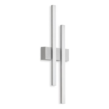 Telefunken - Aplique de parede LED para exterior 2xLED/4W/230V 4000K IP44 prateado