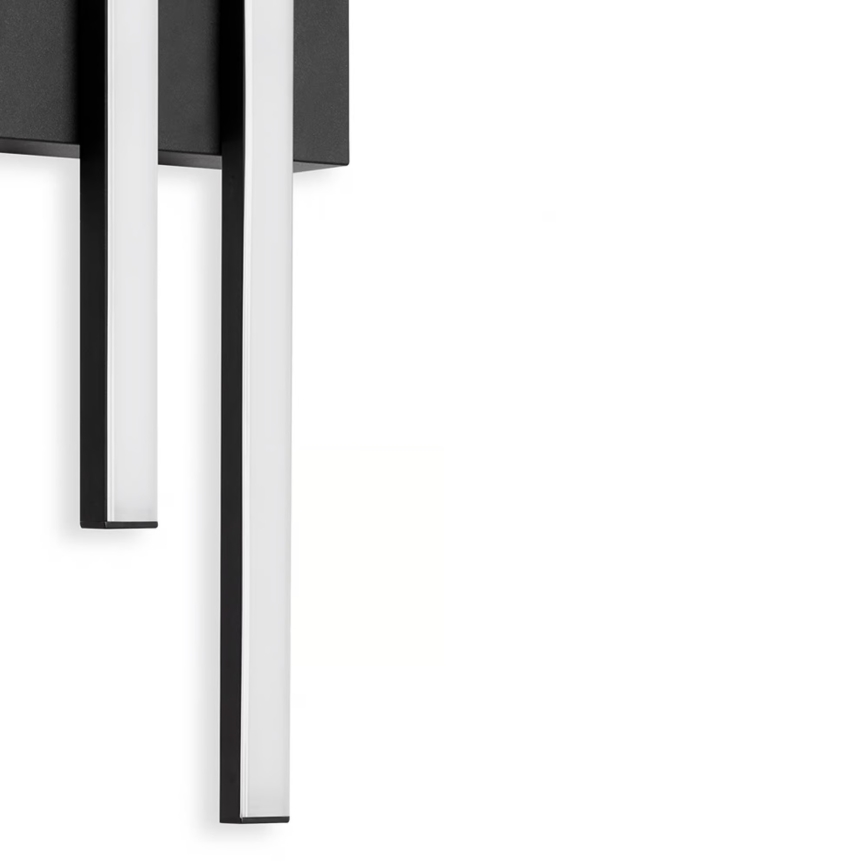 Telefunken - Aplique de parede exterior LED 2xLED/4W/230V 4000K IP44 preto