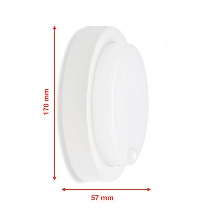 Telefunken - Candeeiro de parede LED exterior com sensor de crepúsculo e de movimento LED/12W/230V IP44 branco