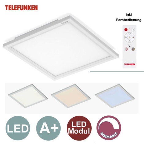Telefunken - Painel fosco LED 1xLED/18W/230V + controle